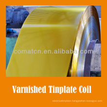 golden varnish and coated tinplate coil for can lid production